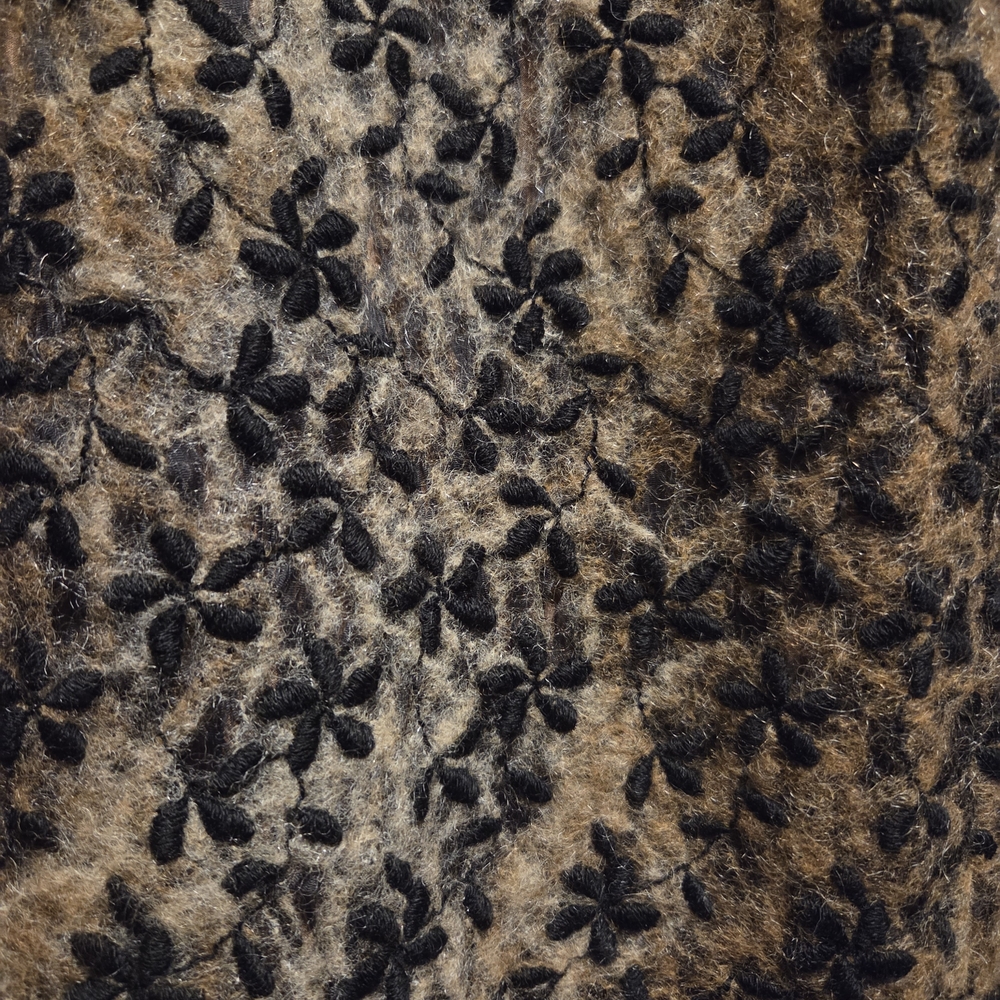 Marianne Kooimans Black and Brown Lace Silk Skirt Wool Embroidered Vintage Skirt - Picture 9 of 9